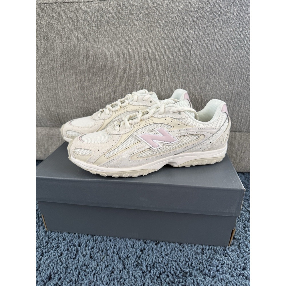 New Balance 204L Women Sneaker‎ Low Top Lace Up White/Pink U204L5W Size 6.5